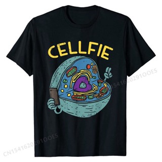 เสื้อยืดโอเวอร์ไซส์เสื้อยืดลําลอง ผ้าฝ้าย แขนสั้น พิมพ์ลาย Cell Fie Science Biology Teacher สําหรับผู้ชายS-4XL