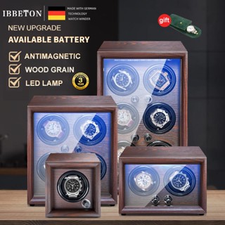 Bolai กล่องไม้เก็บนาฬิกาข้อมืออัตโนมัติ พร้อมไฟ LED และฝาปิด ระบบเซนเซอร์ หรูหรา