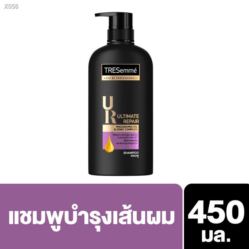 X056เทรซาเม่ แชมพู อัลทิแมต รีแพร์ สีม่วง ฟื้นบำรุงผมเสีย ลดการขาดหลุดร่วง 450 มล. TRESemme Shampoo Ultimate Repair Purp