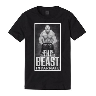 เสื้อเชิ้ตแขนสั้น ไม่ต้องรีด ใหม่ เสื้อยืดลําลอง แขนสั้น พิมพ์ลาย Brock Lesnar "The Beast Incarnate Portrait" แฟชั่นสํ