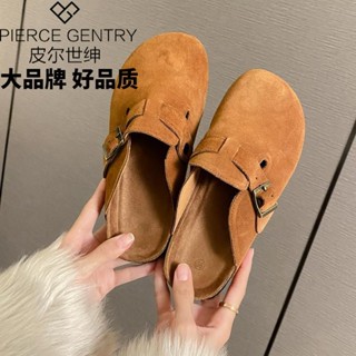 * รองเท้าแตะรัดส้นผู้หญิง * Pier Shishen Birken รองเท้าแตะเป่าโถวสำหรับผู้หญิงใส่ด้านนอกฤดูร้อนสไตล์เกาหลีแบบสวมพื้นนิ่ม