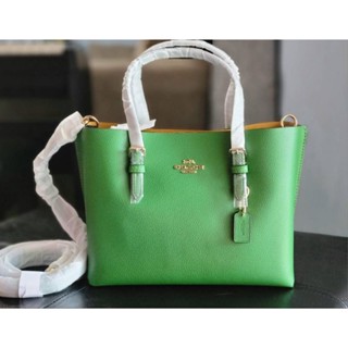 💚👜NEW Coach Mollie Tote 25 With Signature Canvas Interior