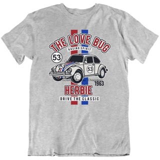 ผ้าฝ้ายแท้เสื้อยืดแขนสั้น พิมพ์ลาย Herbie The Love Bug 1963 Rides Again Gift แฟชั่นฤดูร้อน สําหรับผู้ชายS-4XL