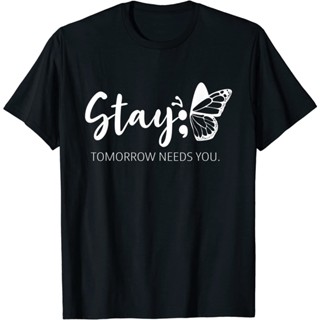 อยู่ในวันพรุ่งนี้ต้องการคุณ semicolon mental Health Support T-Shirt