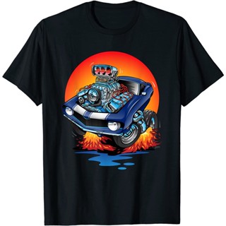 Awesome CLASSIC sixties muscle Car ตลก Hot Rod Cartoon T-Shirt