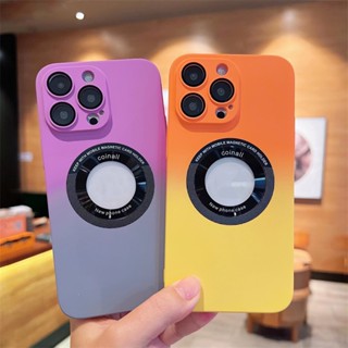 【PC Hard case/Orange color】come with lens film+Loud hole position to block dust เคส compatible for iPhone 14 13 12 11 pro max case