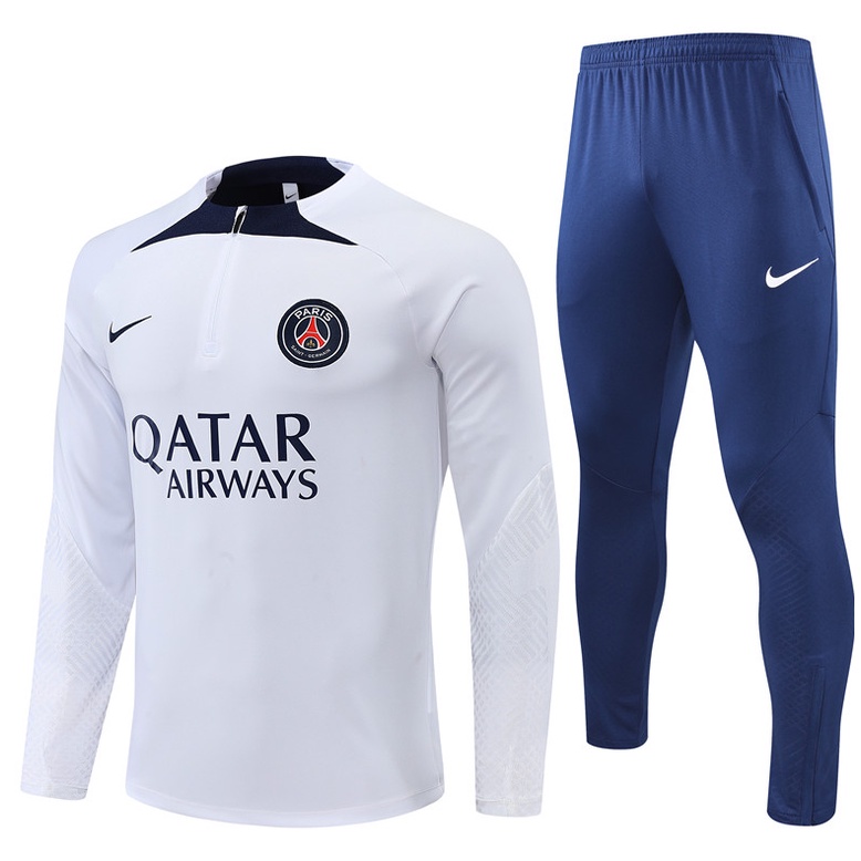[พร้อมส่ง] เสื้อแจ็กเก็ตวอร์ม แขนยาว มีซิป ลายทีมชาติฟุตบอล Paris Jordan Saint Germain PSG Messi 23 24 คุณภาพสูง ไซซ์ S-XXL