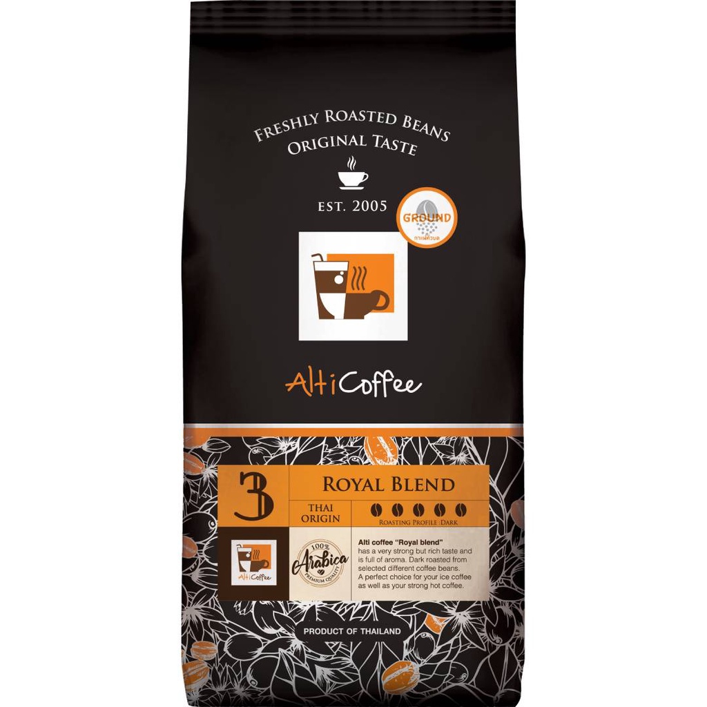 Alti กาแฟสดบด  Royal Blend ground  200g.  หยกออนไลน์