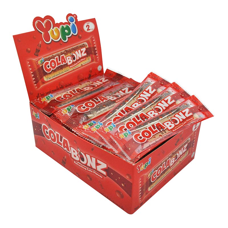 ยูปี้ กัมมี่ โคล่า บอนซ์ 8 กรัม x 24 ชิ้นYupi Gummy Cola Bonz 8 g x 24 pcs