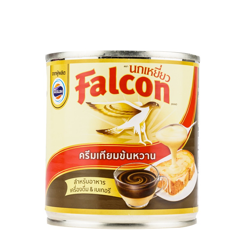 นมข้นหวาน Falcon นมข้นนกเหยี่ยว 370g. หยกออนไลน์