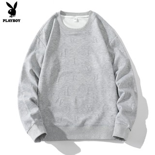 Playboy long-sleeved sweater Mens round neck bottom shirt