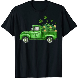 VINTAGE Green truck shamrocks St. Patricks Day 2023เสื้อยืดไอริช