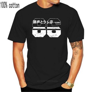 เสื้อยืดผู้ชาย เสื้อยืดแขนสั้น คอกลม ผ้าฝ้าย พิมพ์ลาย Initial D Fujiwara Tofu Takumi Ae86 สําหรับผู้ชาย