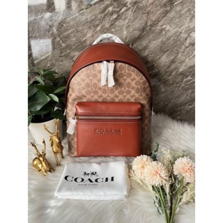 👜🥰กระเป๋าเป้ ผู้หญิง สวยคร้า NEW COACH Charter Backpack In Signature Canvas