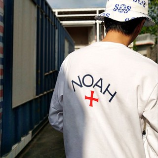 NOAH แขนยาวพิมพ์ลายไม้กางเขนTเสื้อยืดแบรนด์แฟชั่นยุโรปและอเมริกา Edison Chen Shawn Yue เสื้อกันหนาวคู่รักแฟชั่น 1QGI