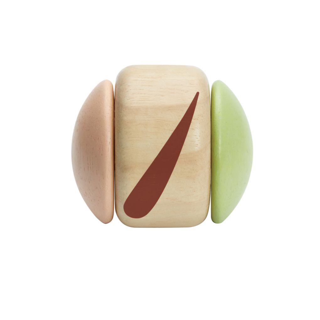 PlanToys ของเล่นไม้ 5284 Clapping Roller - Modern Rustic ลูกกลิ้งปิดเปิด เสริมพัฒนาการ สำหรับเด็กอายุ 6 เดือน ขึ้นไป