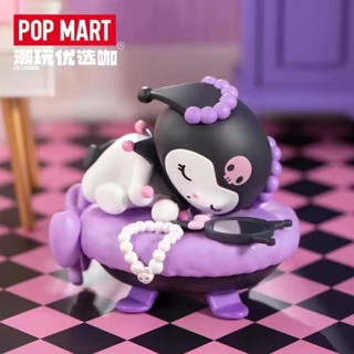 P POPMART POPMART Sanrio Family Sleeping Series Mystery Box ฟิกเกอร์การ์ตูน ของเล่นสําหรับเด็ก