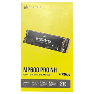 Corsair MP600 PRO NH 2TB PCIe Gen4 x4 NVMe M.2 2280 SSD, CSSD-F2000GBMP600PNH