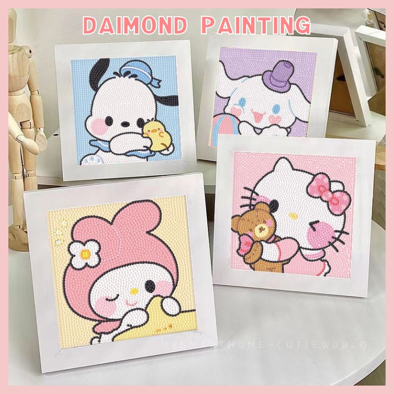 Sanrio Diamond Painting Hello Kitty/Melody DIY Diamond Painting Kit Kids Gift DIY Gift Diamond Paint