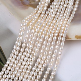 พร้อมส่ง ขายส่ง สร้อยคอ สร้อยข้อมือ ไข่มุกน้ําจืด ธรรมชาติ 4-5 มม. DIY