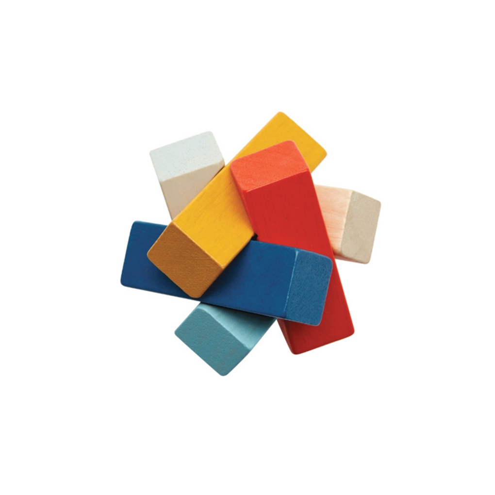PlanToys ของเล่นไม้ 4652 Planmini - Rectangular Puzzle เกมเรียงแท่งเรขาคณิต เสริมพัฒนาการ สำหรับเด็กอายุ 3 ปี ขึ้นไป