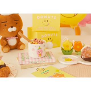 🎀【พร้อมส่ง】 KAKAO FRIENDS x Knotted Co-Branded Ryan Mug 300ml+Snack Plate Set Ceramic Cup Plate Set