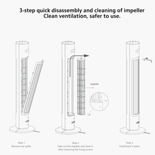 อุปกรณ์พัดลม Xiaomi Smart DC Frequency Tower Fan (Global version) พัดลมทาวเวอร์ พัดลมไร้ใบพัด พัดลมตั้งพื้น DC