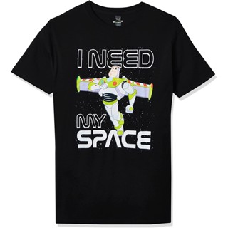 Disney Mens Toy Story BUZZ I Need My Space เสื้อยืดกราฟิก