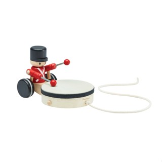 PlanToys 5276 Pull Along Drummer ของเล่นเสริมพัฒนาการ ประเภท Push &amp; Pull สำหรับเด็กอายุ 12M+ขึ้นไป