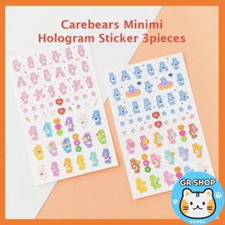 [DAISO Korea] *Carebears* สติกเกอร์โฮโลแกรม ขนาดเล็ก 3 ชิ้น / Carebears Series / Carebears คอลเลกชันสติกเกอร์น่ารัก