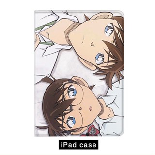 Detective Conan Kudo Shinichi เคสไอแพด air 4 5 mini1/2/3/4/5/6 เคส ipad gen 7 8 9 10 pro11 2022 tri-fold case pen slot