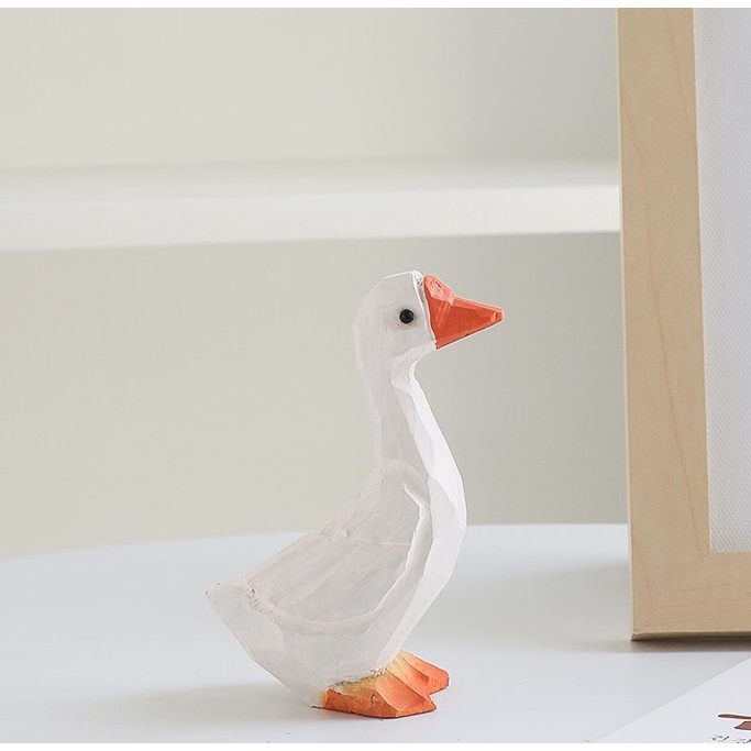 ตุ้กตาเป็ด รูปปั้นเป็ด เป็ดจัดสวน ของแต่งบ้าน ตกแต่งโต้ะทำงาน พร้อมส่งจาก กทม - รูปที่ 3