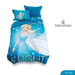 Fountain FD010 รุ่น Digital Print พิมพ์ลายFrozen ลิขสิทธิ์แท้ฟาวน์เทนให้สัมผัสนุ่มสบายด้วยผ้าปูที่นอน ปลอกหมอน ผ้าห่มนวม