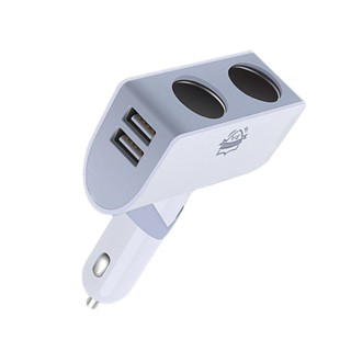 อุปกรณ์รถยนต์ Car Charger  ที่ขยายช่องจุดบุหรี่ 2ช่อง พร้อม USB 2port