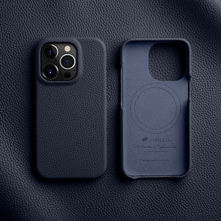 Melkco เคสหนังพรีเมี่ยมสําหรับ iPhone 14 Pro Max 15 Plus 16 Pro แม่เหล็กหรูหราแฟชั่นธุรกิจหนังวัวธรรมชาติฝาครอบโทรศัพท์