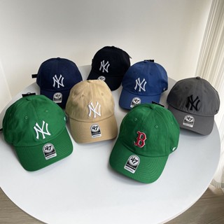 Mlb หมวกเบสบอล ปักลาย สไตล์เกาหลี 47 NY LA หมวกกลางแจ้ง