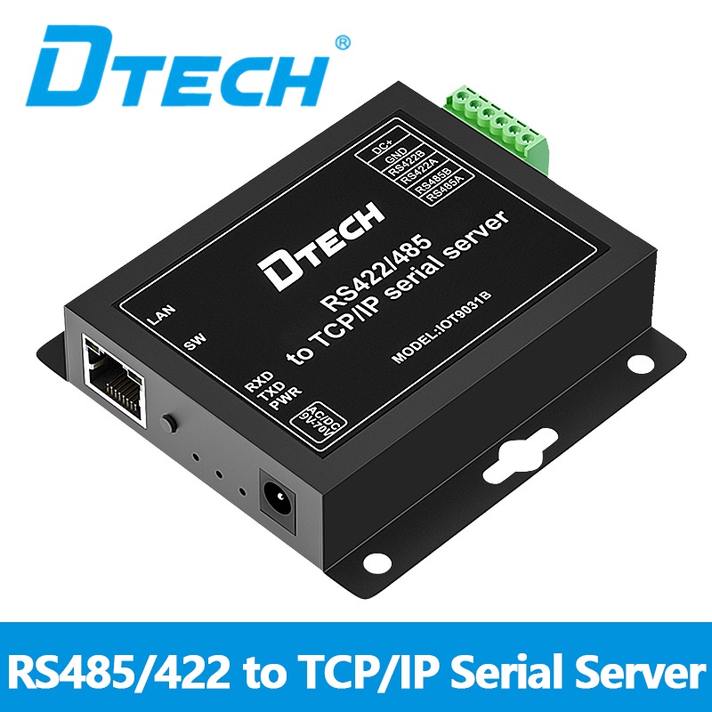 DTECH Serial Port to Ethernet Converter 1 พอร์ตอะแดปเตอร์ RS422 RS485 to TCP IP อุปกรณ์ Server รองรั