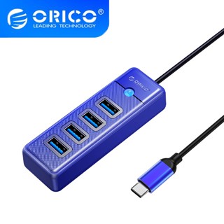 Orico Type C hub 4 Ports USB 3.0 อะแดปเตอร์ฮับ USB 3.0 Type C ความเร็วสูง ขนาดเล็ก หลากสี สําหรับคอมพิวเตอร์ตั้งโต๊ะ PC