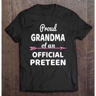 เสื้อเชิ้ตแขนสั้น เสื้อไม่ต้องรีด เสื้อยืด พิมพ์ลาย Proud Grandma Of An Preteen 12Th สําหรับปาร์ตี้วันเกิด