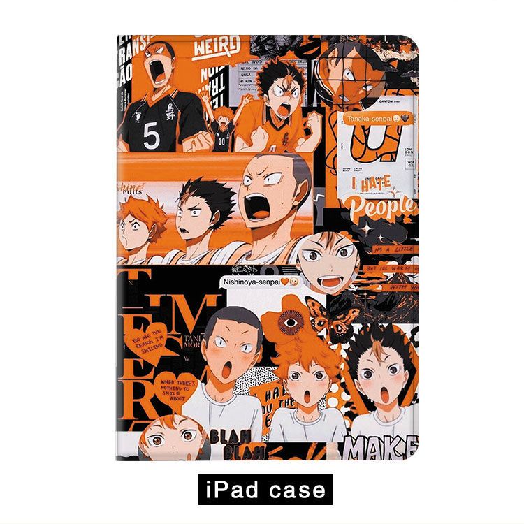 anime volleyball boy เคสไอแพด gen10 mini 1/2/3/4/5/6 air 3 4 5 เคส ipad 10.2 gen 7 8 9 2022 pro11 tri-fold case pen slot