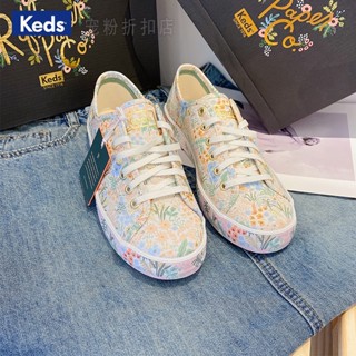 KEDS รองเท้าผ้าใบโลฟเฟอร์ลําลอง พิมพ์ลายดอกไม้ สําหรับสตรี