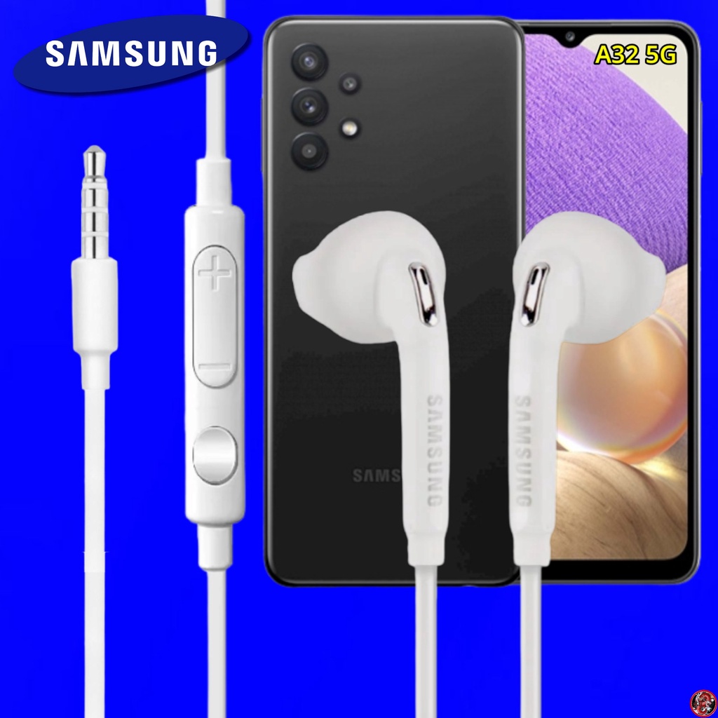 หูฟัง สมอลทอล์ค Samsung แท้ 3.5 mm สวมใส่สบาย ซัมซุง Galaxy A32 5G และทุกรุ่น เสียงดี เบสนุ่มหนัก ปุ
