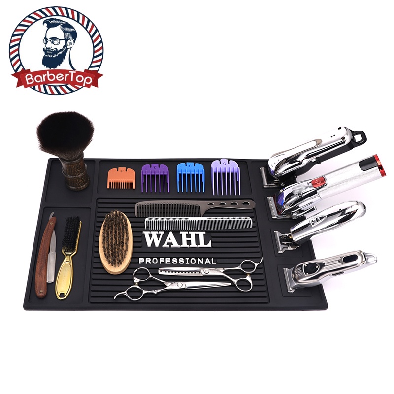 พร้อมส่ง จัดส่งไว#Wahl ถาดแม่เหล็ก ซิลิโคน กันลื่น ทนความร้อน สําหรับร้านทําผม