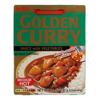 เอสแอนด์บี โกลเด้น แกงกะหรี่สำเร็จรูปผสมผักรสเผ็ดกลาง S&amp;B Golden Curry Sauce With Vegetable Medium Hot 230g.