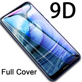 9D ครอบคลุมเต็มครอบคลุมกระจกป้องกันสำหรับ Nokia 6 6.1บวกทั้งหมดกาวกระจกนิรภัยสำหรับ Nokia 7 7พลัส8 8.1