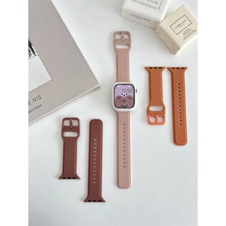 สายนาฬิกาข้อมือซิลิโคน สําหรับ Smart Watch band 45 มม. 44 มม. 49 มม. 41 มม. 40 มม. 42 มม. 38 มม. 44 45 มม. iwatch Ultra series 7 se 3 4 5 6 8