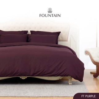 Fountain FT Purple รุ่นColor of lifeสีพื้นโทนสีม่วงเข้มสัมผัสนุ่มลื่นสบายด้วยชุดเครื่องนอนฟาวน์เทน ผ้าปูที่นอน ผ้าห่มนวม