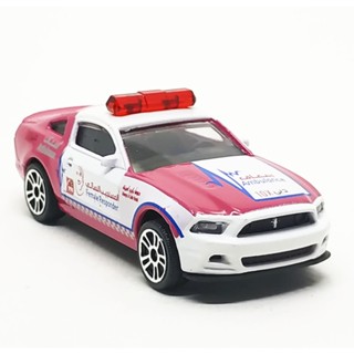 Majorette Ford Mustang Boss - Dubai Ambulance White/Pink ล้อ D5S Scale 1/61 (8cm) ไม่มี package