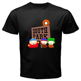 Frogg0-Shop เสื้อยืดดำ เสื้อยืดชาย เสื้อยืดครอปเสื้อยืด ลาย South PARK GROUP ตลกS-5XL ผ้านุ่ม