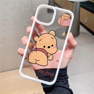 เคสโทรศัพท์มือถืออะคริลิค แบบแข็ง ลายการ์ตูนหมีพูห์น่ารัก สําหรับ iphone 14promax 11 13 12 7Plus 8 X XS Max